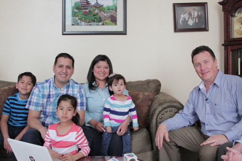 The HernÃ¡ndez family, left, poses with Eduardo Arnal, the Mexican Consulate for Utah and Wyoming.