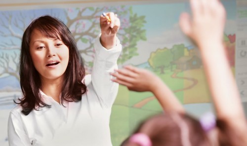 teacher in classroom