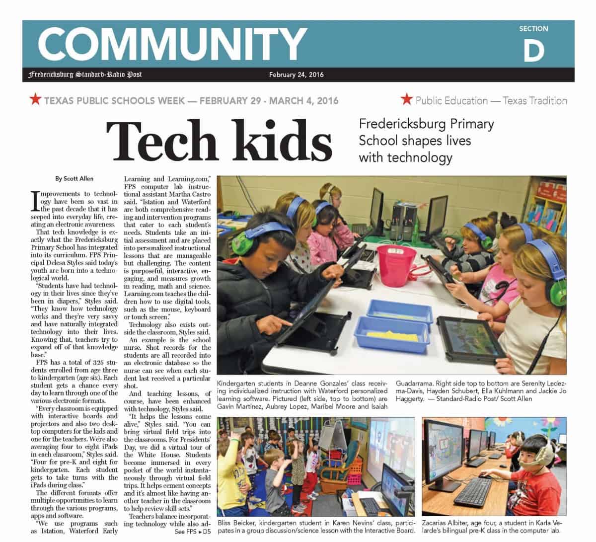 technology in education newspaper