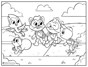 nature walk coloring page