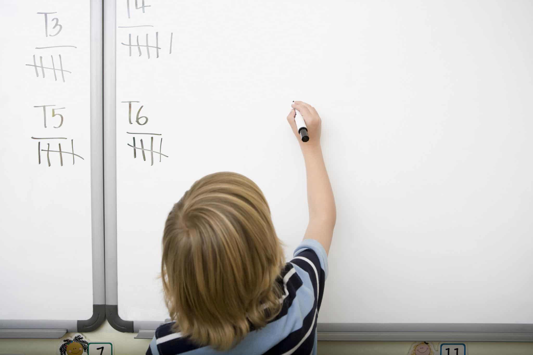 child practicing counting skills multiple intelligences