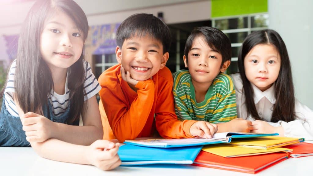 Children celebrating Asian American Pacific Islander Heritage Month