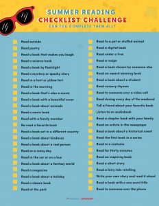 preview of the Summer Reading Checklist