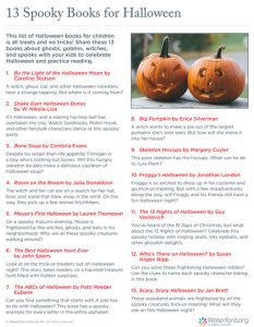 Download the Mentor sheet: 13 Spooky Books for Halloween