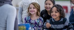 teacher reading to students
